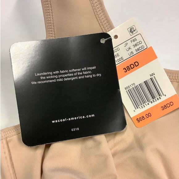 Wacoal Size 38DD Sand Simone Sport Underwire Bra Full Coverage Workout K2-4 - Picture 11 of 11